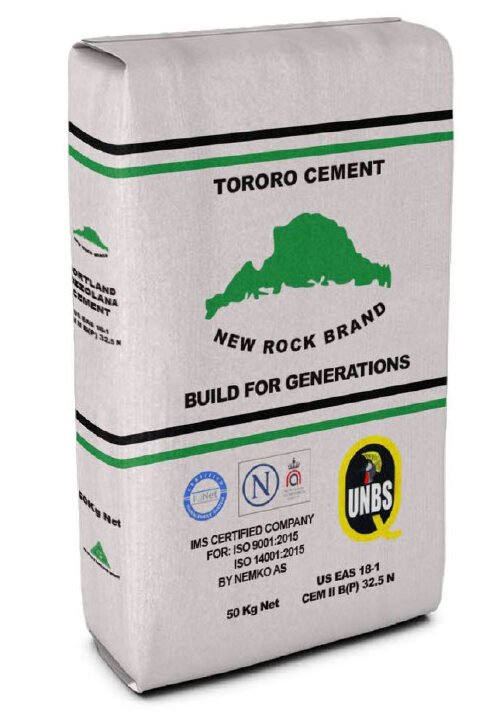 Tororo Portland Pozzolana Cement CEM II 32.5N PPC bag for masonry bricklaying and general concreting