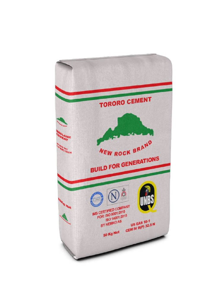 Tororo Pozzolanic Cement 32.5N - 50KG Tororo Pozzolanic Cement CEM IV 32.5N bag for concrete masonry and structural plastering