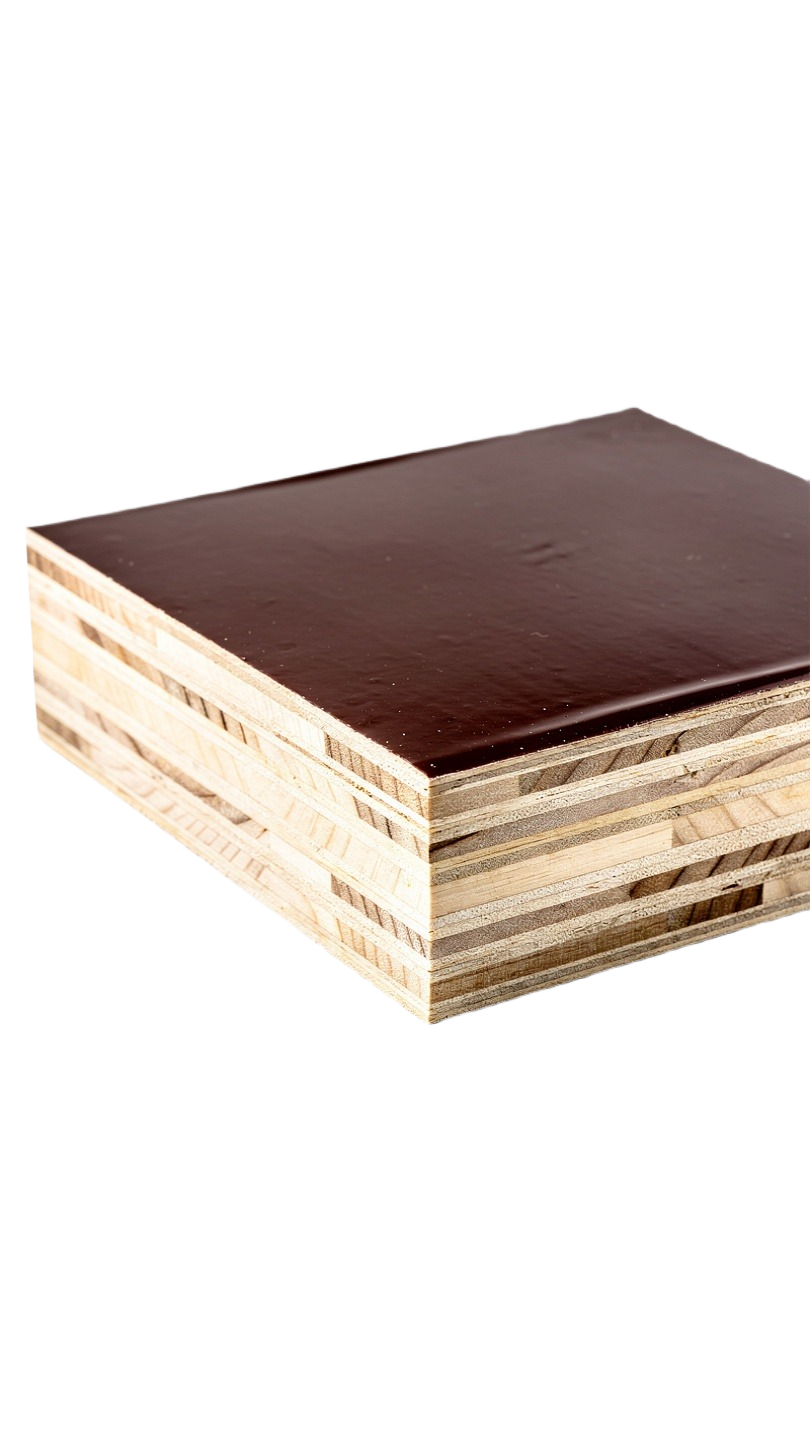 a square sample block of a thick 18mm film faced w 1