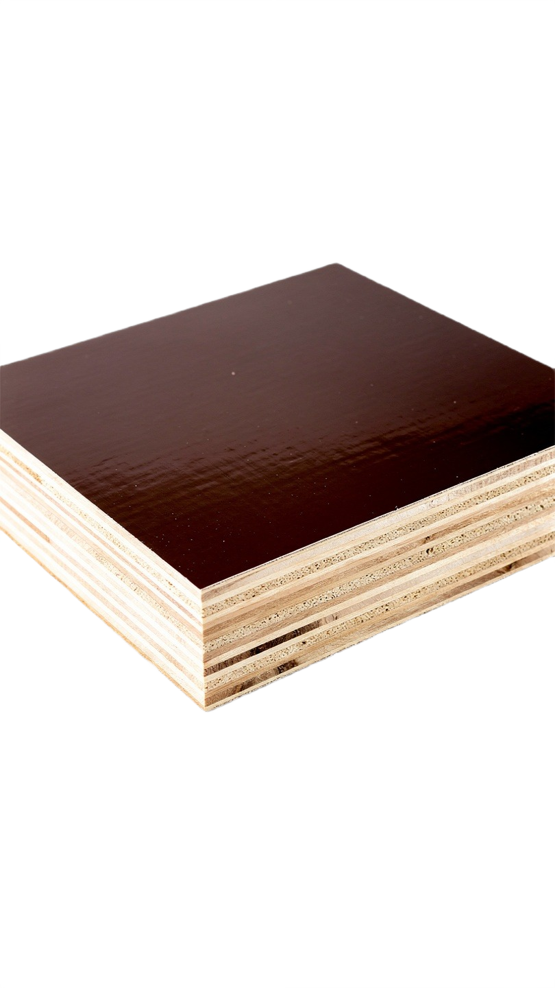 a square sample block of a thick 18mm film faced w 2