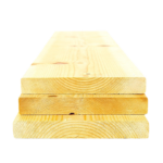 three straight cut structural timber planks made o